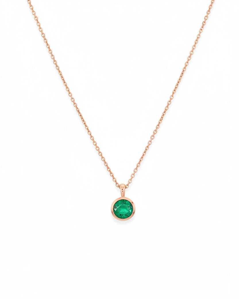 Margarita Gold Necklace Emerald