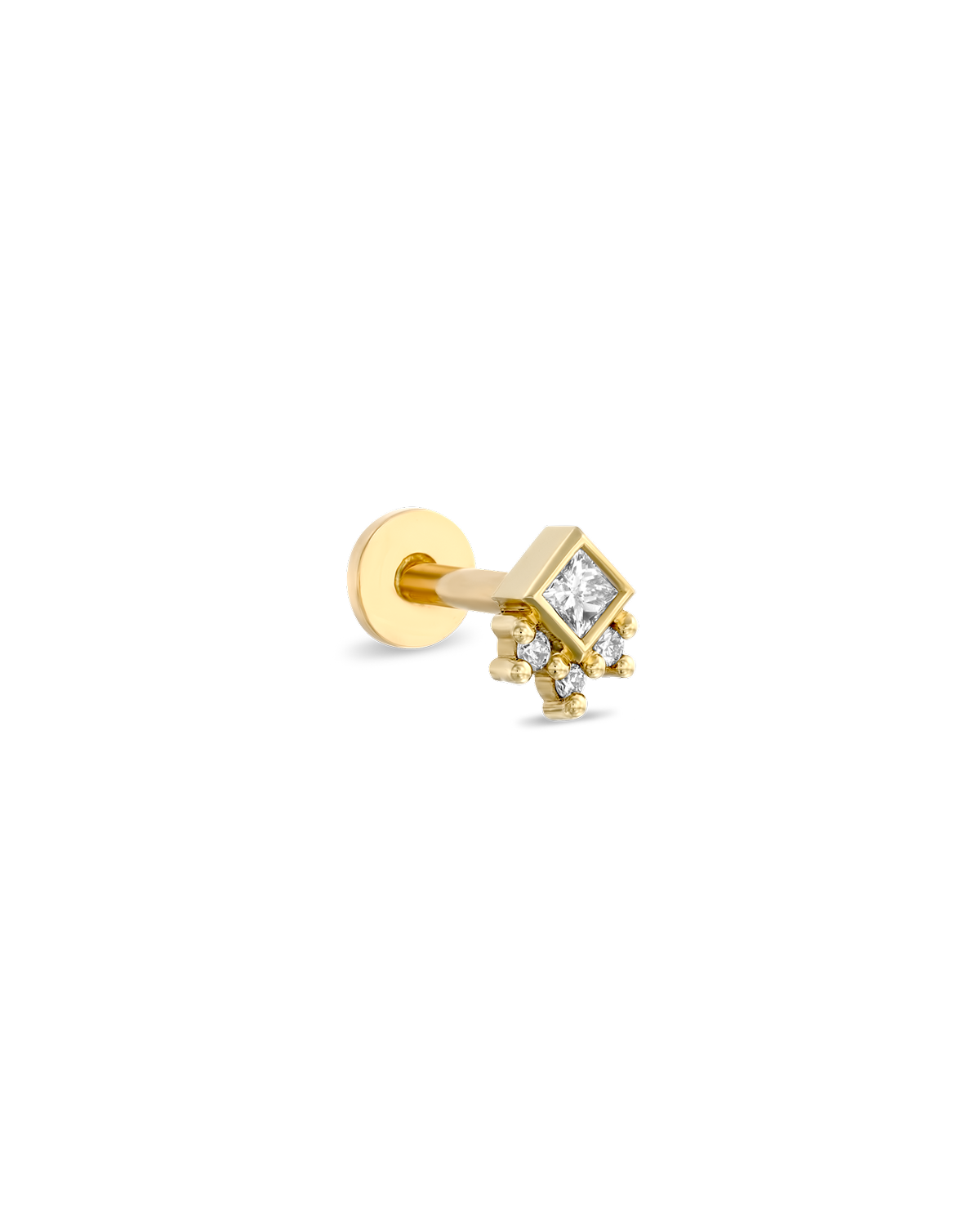 Veronica piercing earring with white diamonds