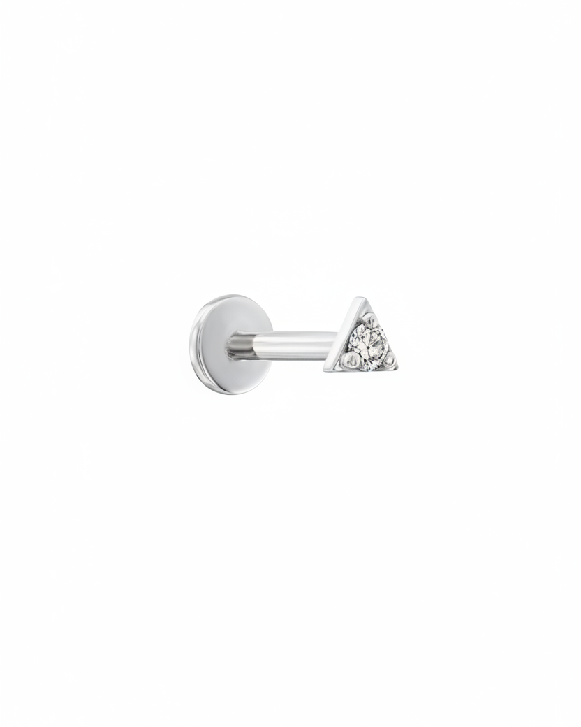 Ruth piercing earring with white diamond