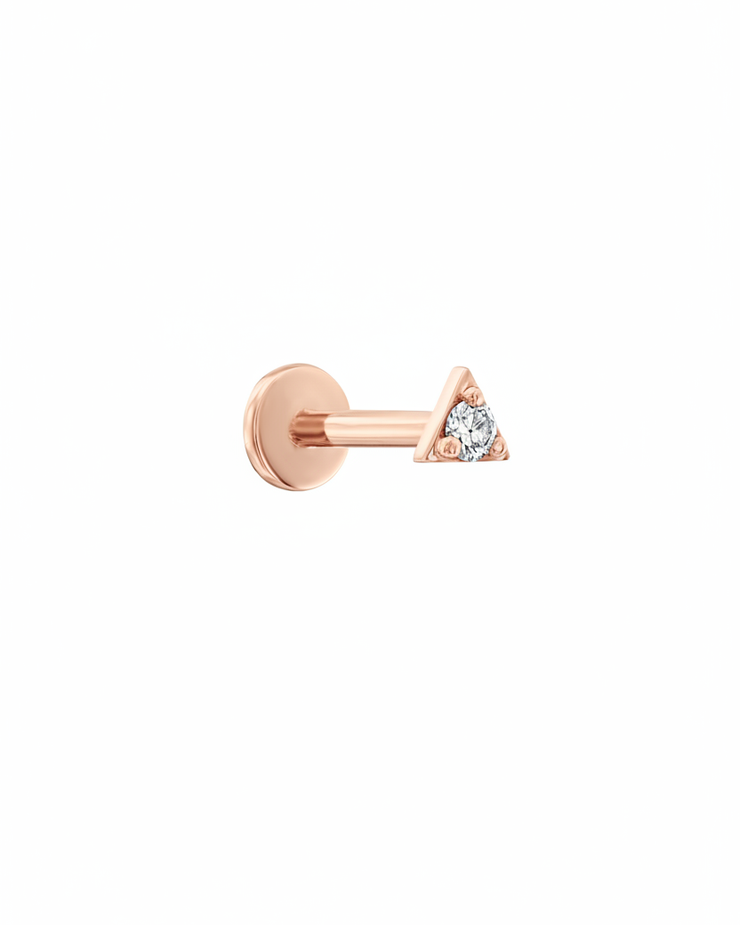 Ruth piercing earring with white diamond