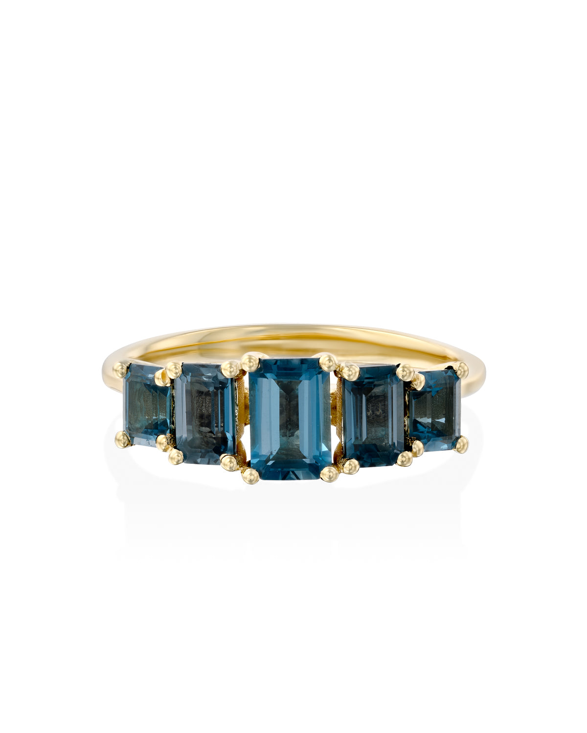 Alexandrina Gold Ring With blue topaz