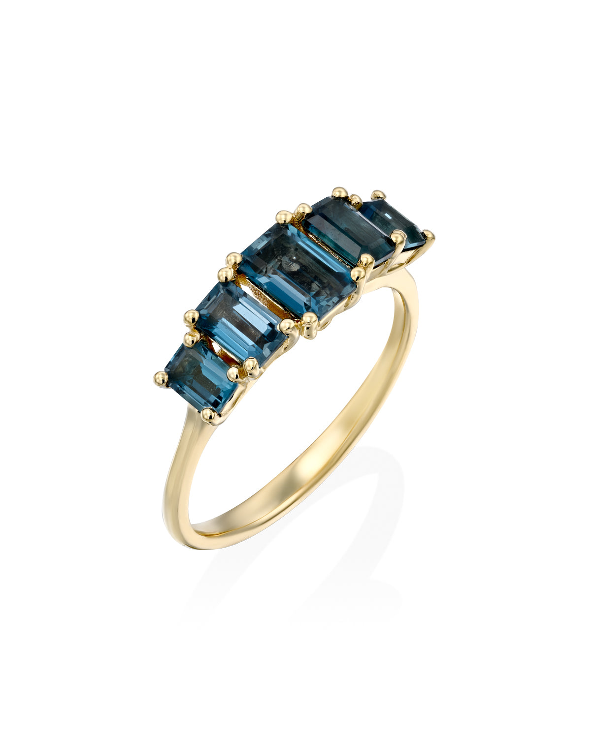 Alexandrina Gold Ring With blue topaz