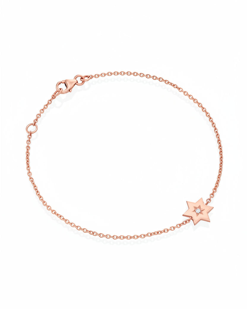 The Gaza envelope Shield Star Of David Gold bracelet diamond