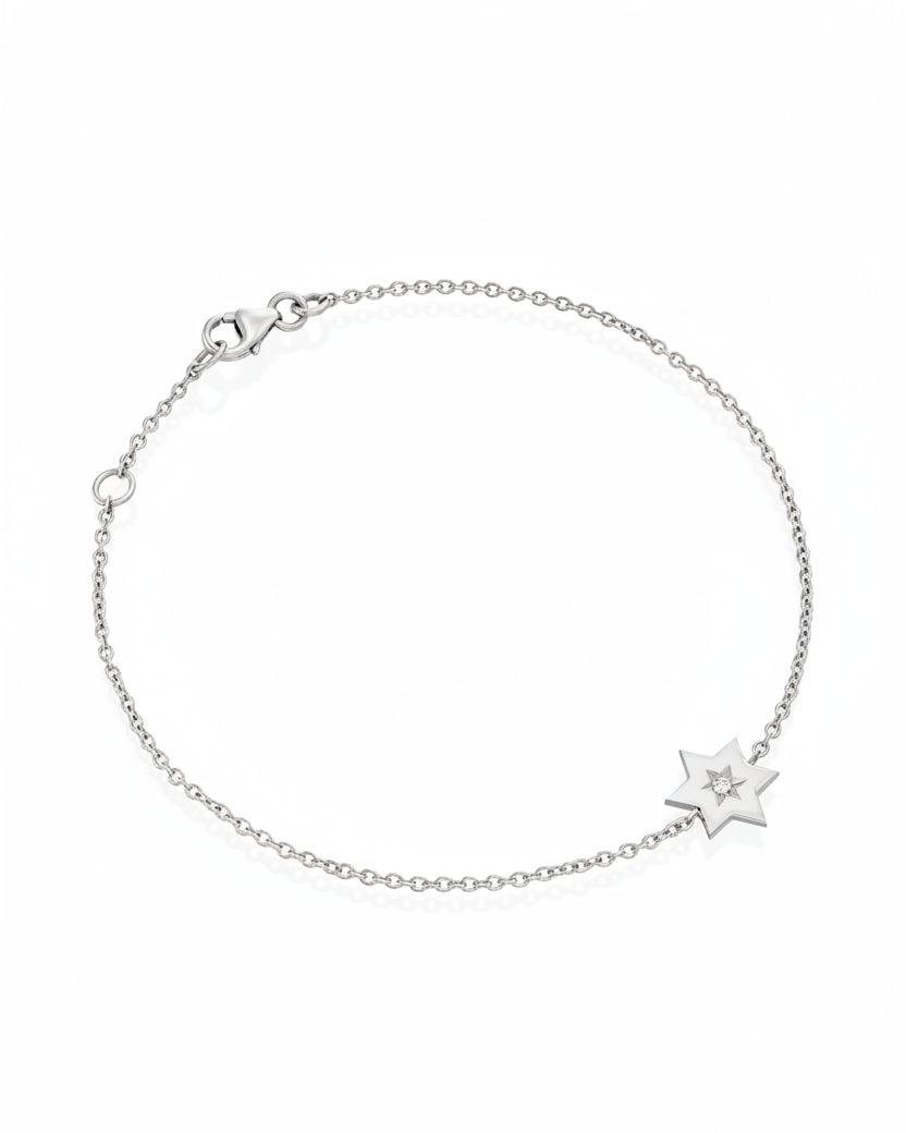 The Gaza envelope Shield Star Of David Gold bracelet diamond