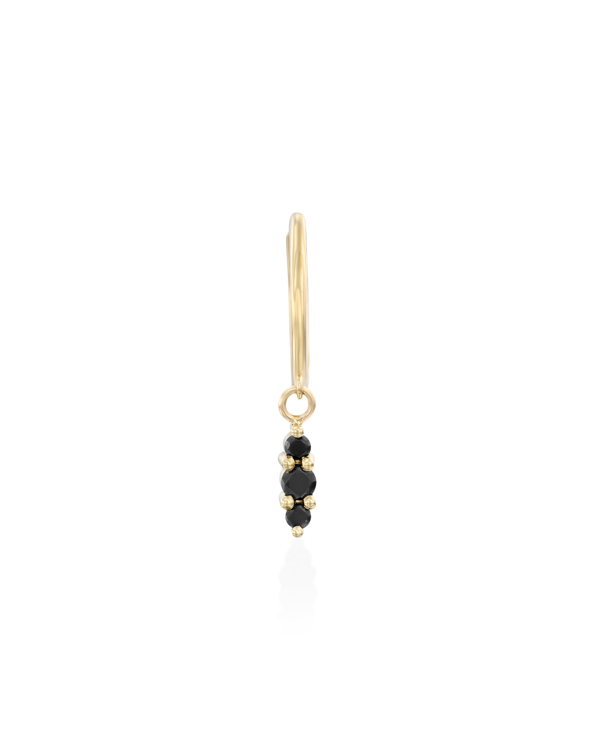 Kylie Hoop Audrey black diamonds Gold Earring