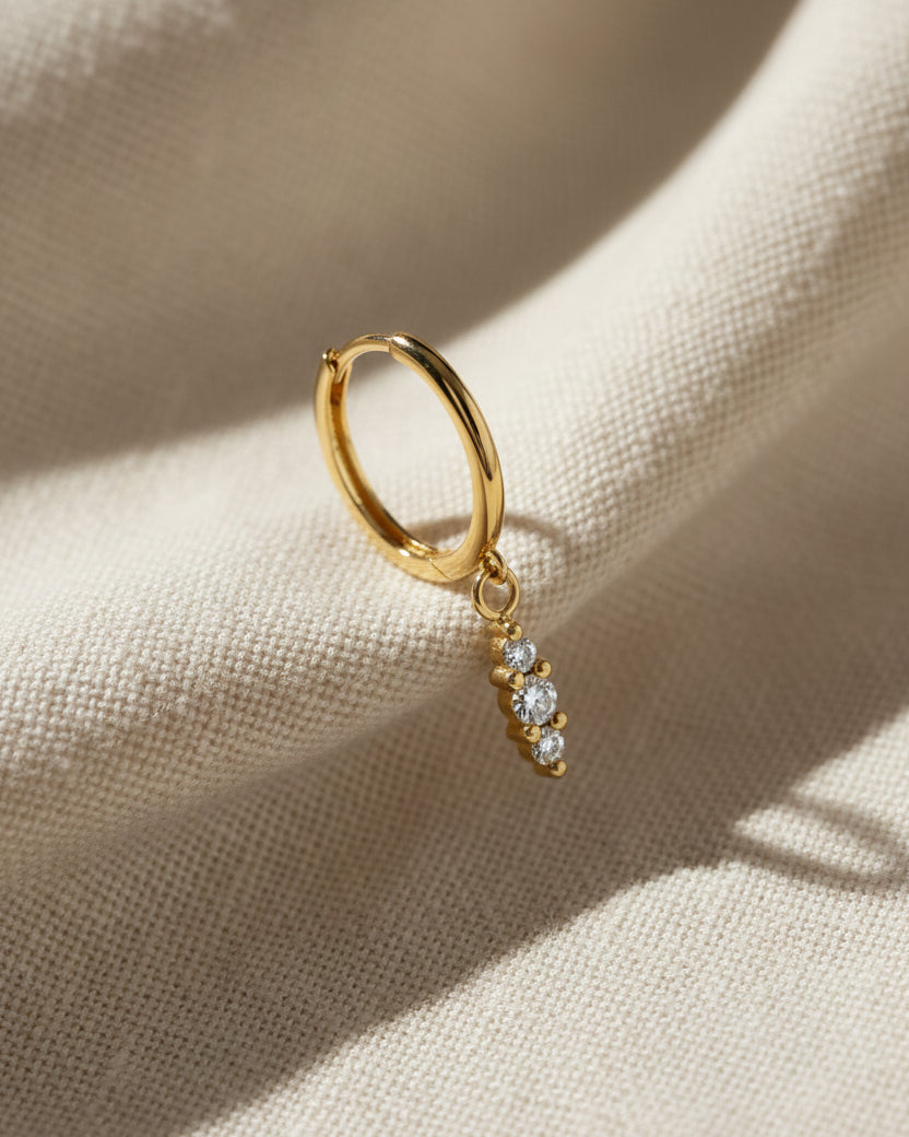 kelly hoop audrey pendet gold earring