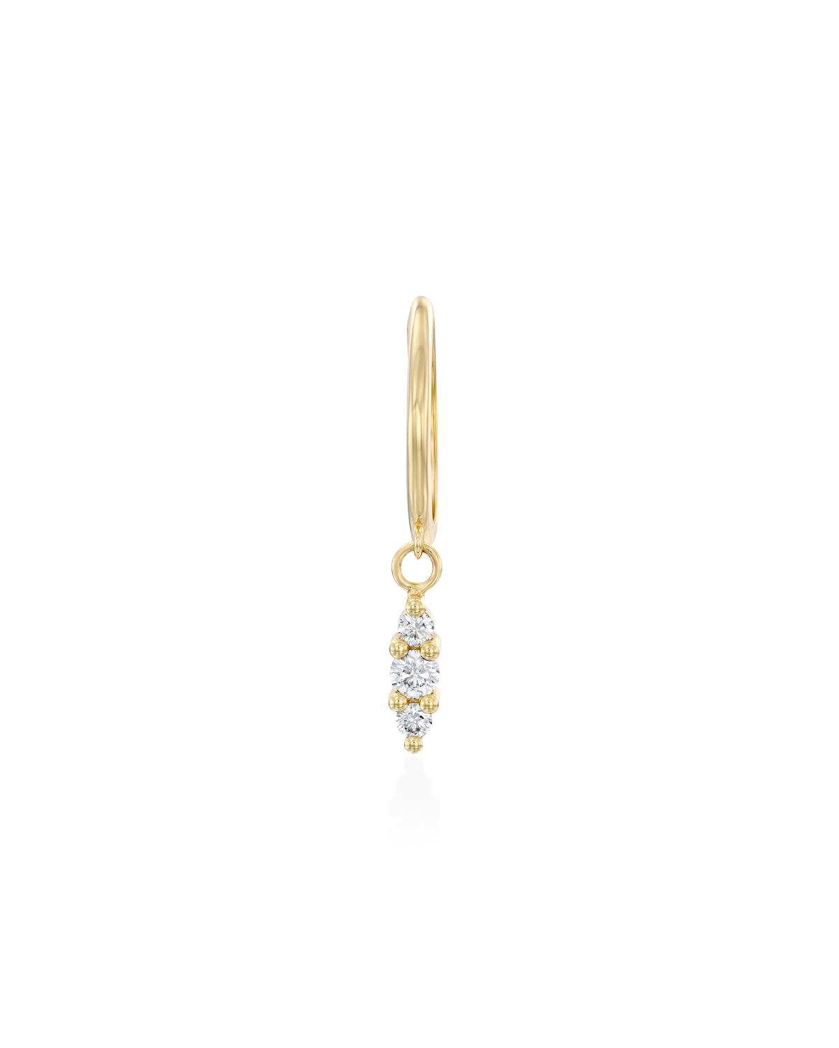 Kylie Hoop Audrey white diamond Gold Earring