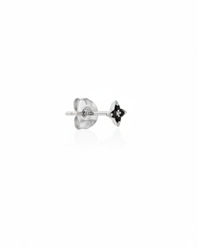 Mini Venus Gold Earring With Black Diamonds