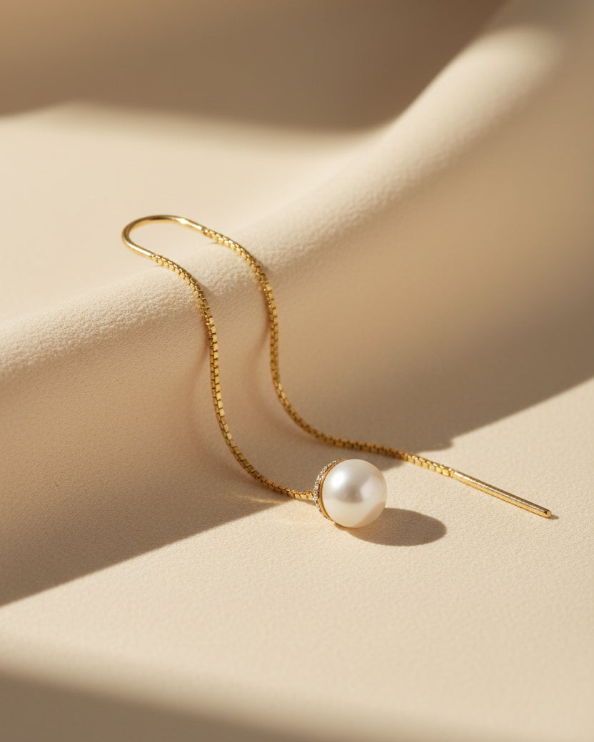 Ashley Earring with Pearls and Diamonds horseshoe