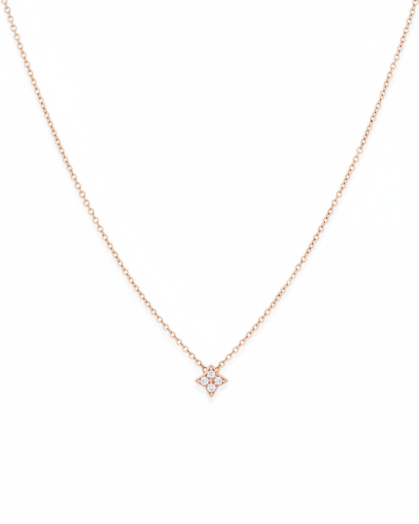 Saturn Necklace With White Diamonds