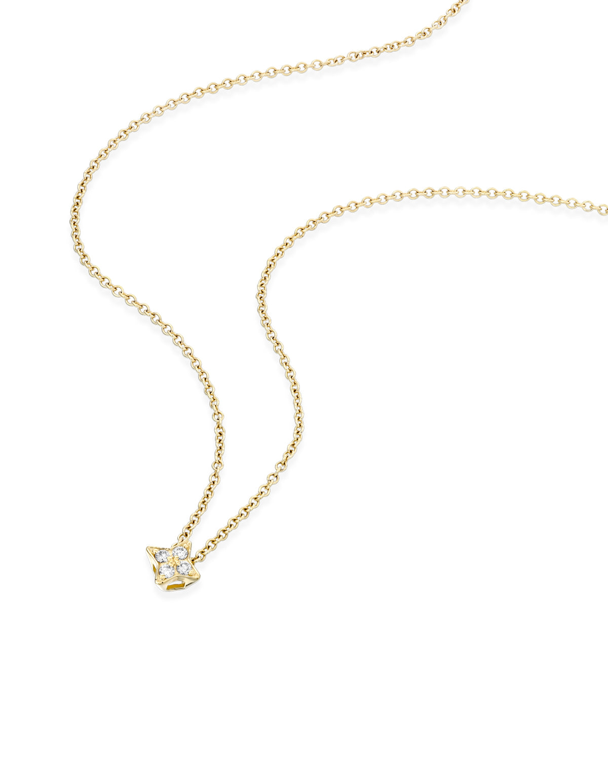 Saturn Necklace With White Diamonds