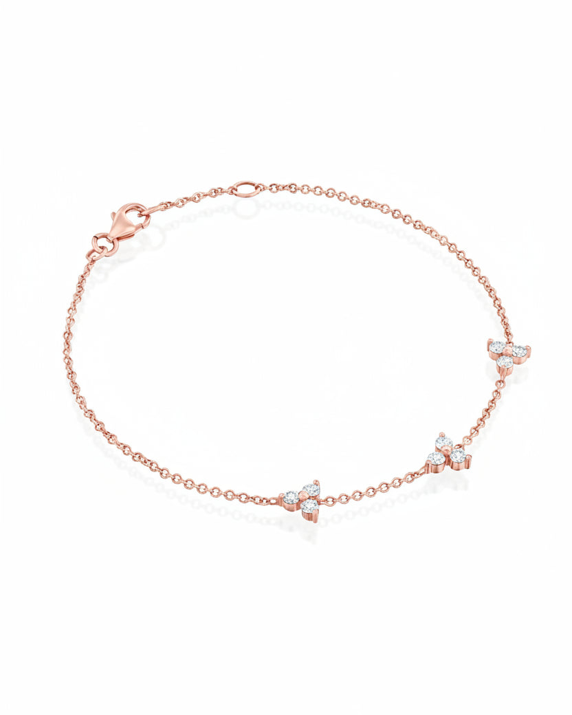 Trio Grace  Bracelet With White Diamonds