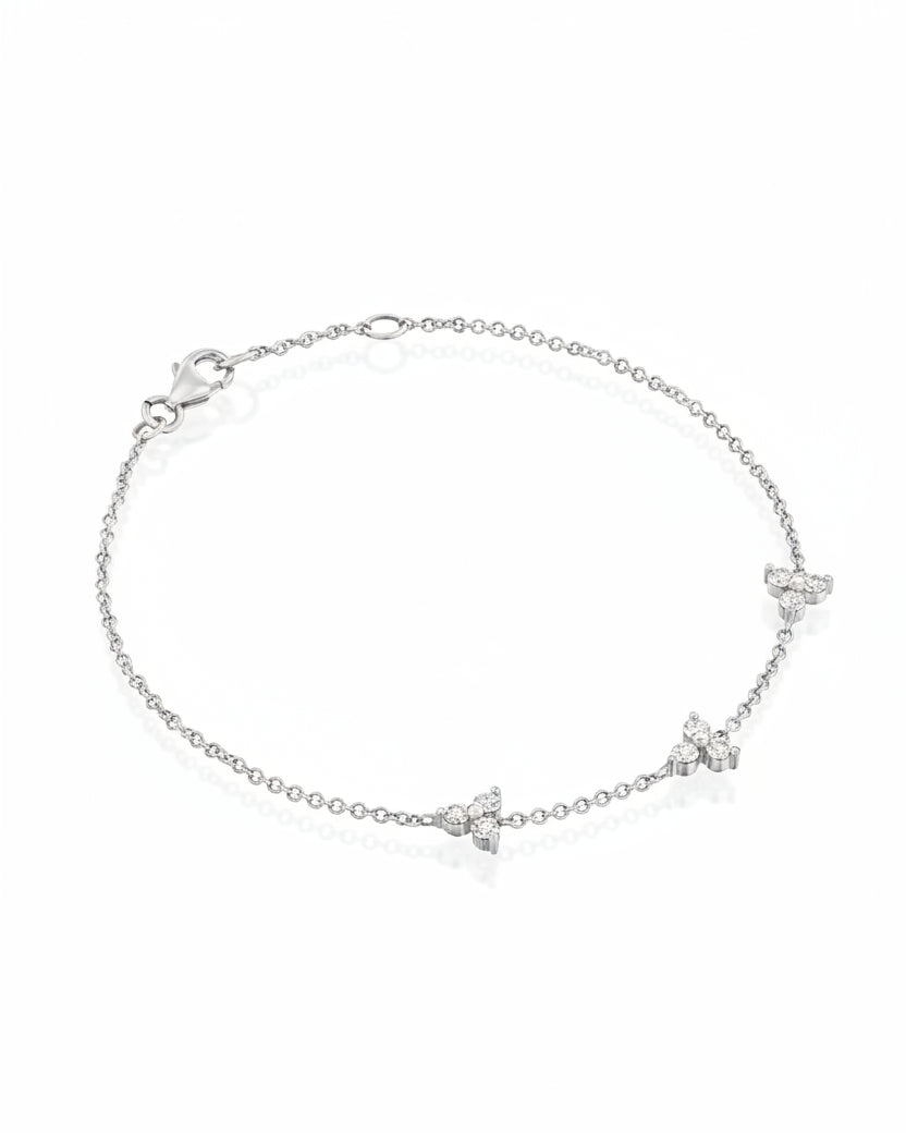 Trio Grace  Bracelet With White Diamonds