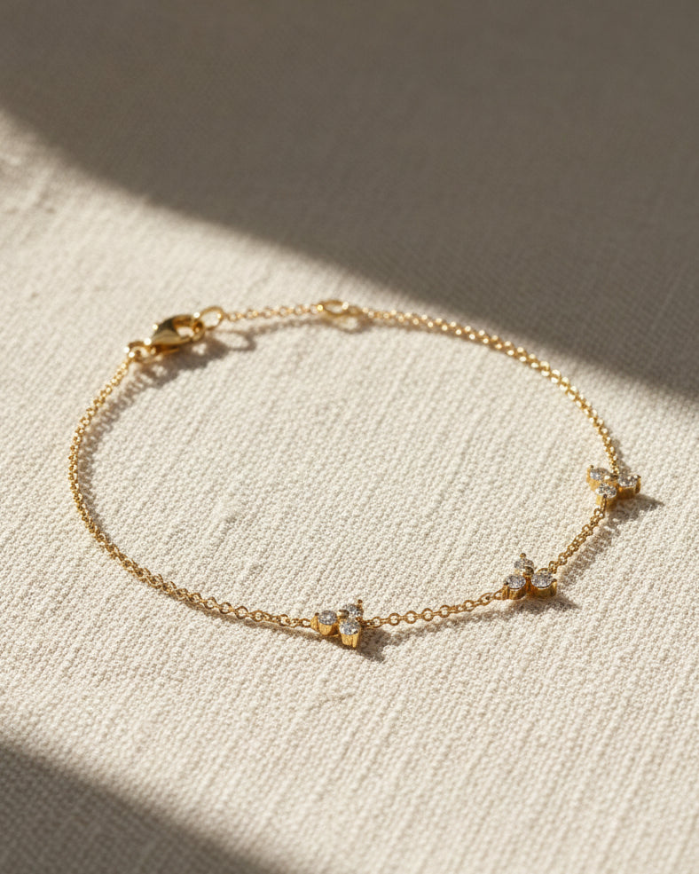 Trio Grace  Bracelet With White Diamonds