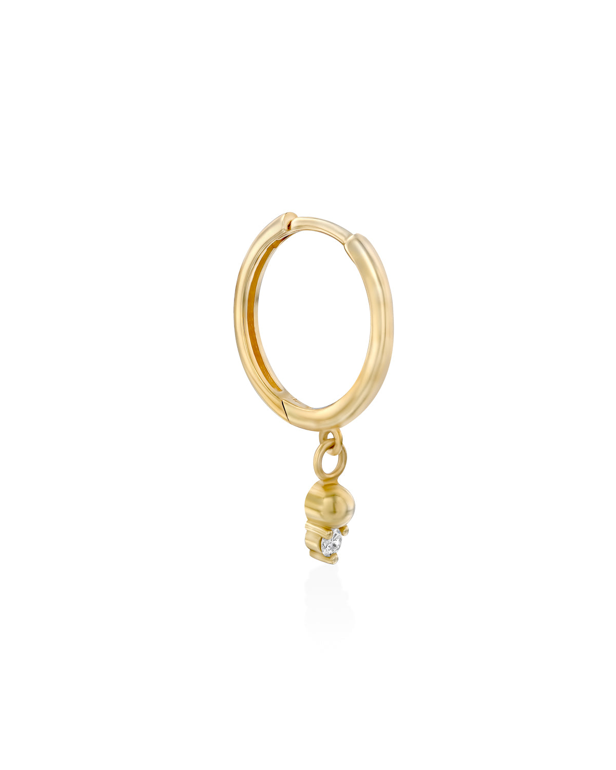 Kylie Hoop Marie white diamond Gold hoop Earring