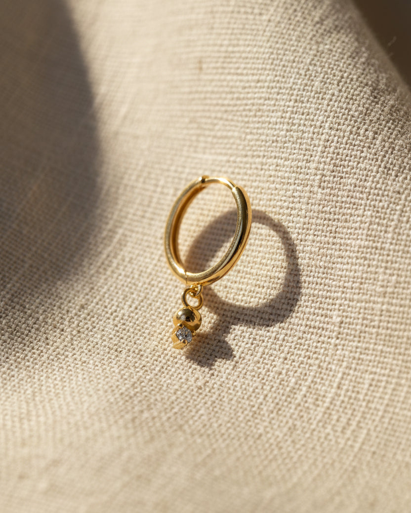kylie hoop marie white diamond gold hoop earring