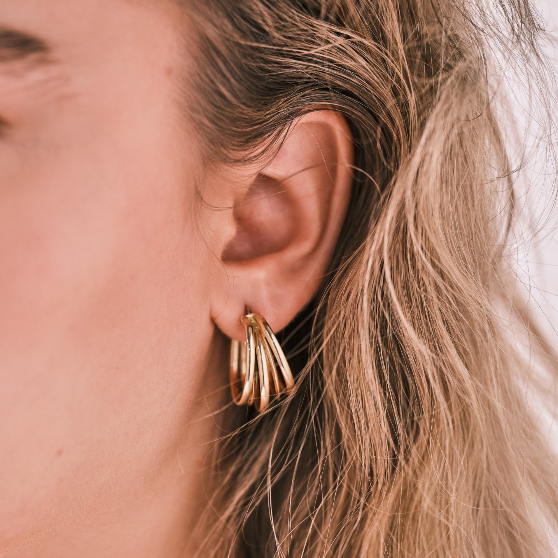 Erica gold hoop earring