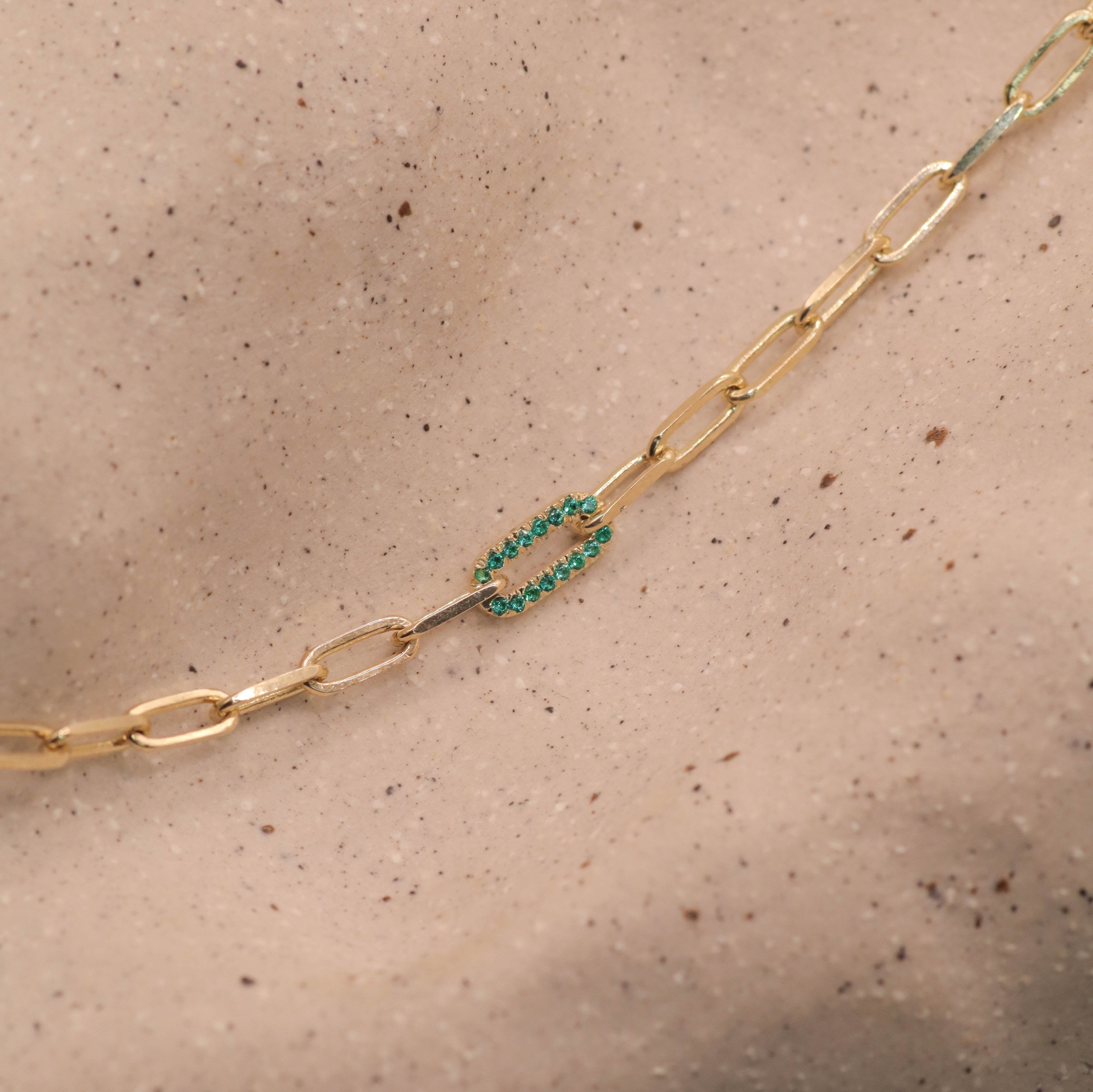 Staples Necklace Emerald