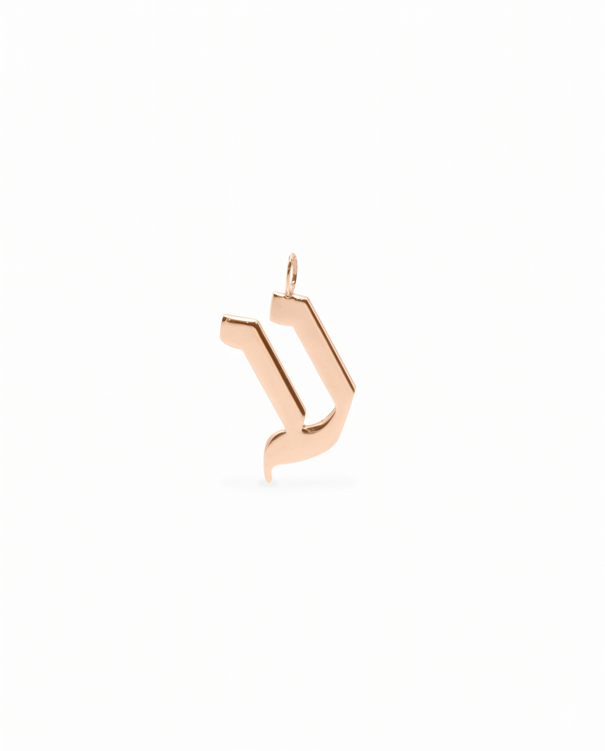 letter pendant Large Aleph-Bet Gold Pendant