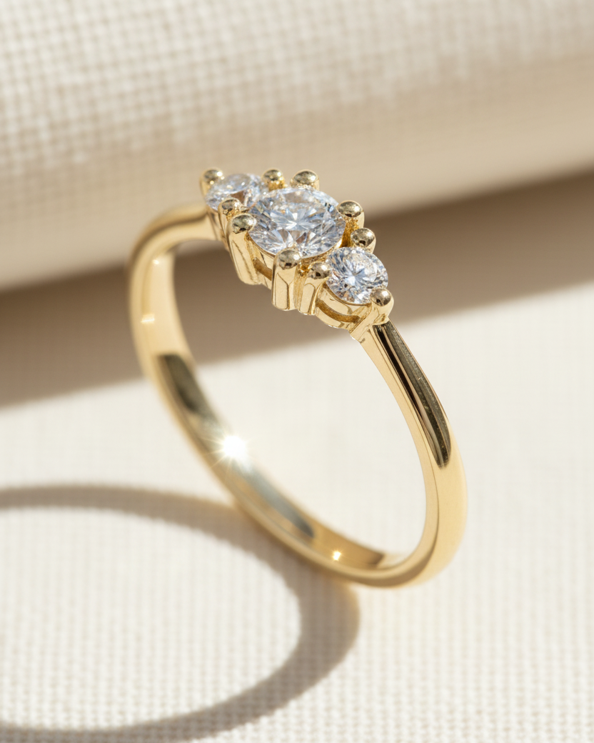 Audrey Gold Ring 3.5mm Diamond