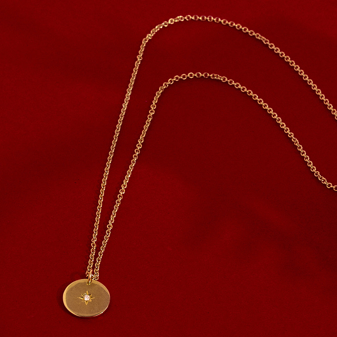 Chiara Gold Necklace with Star Setting