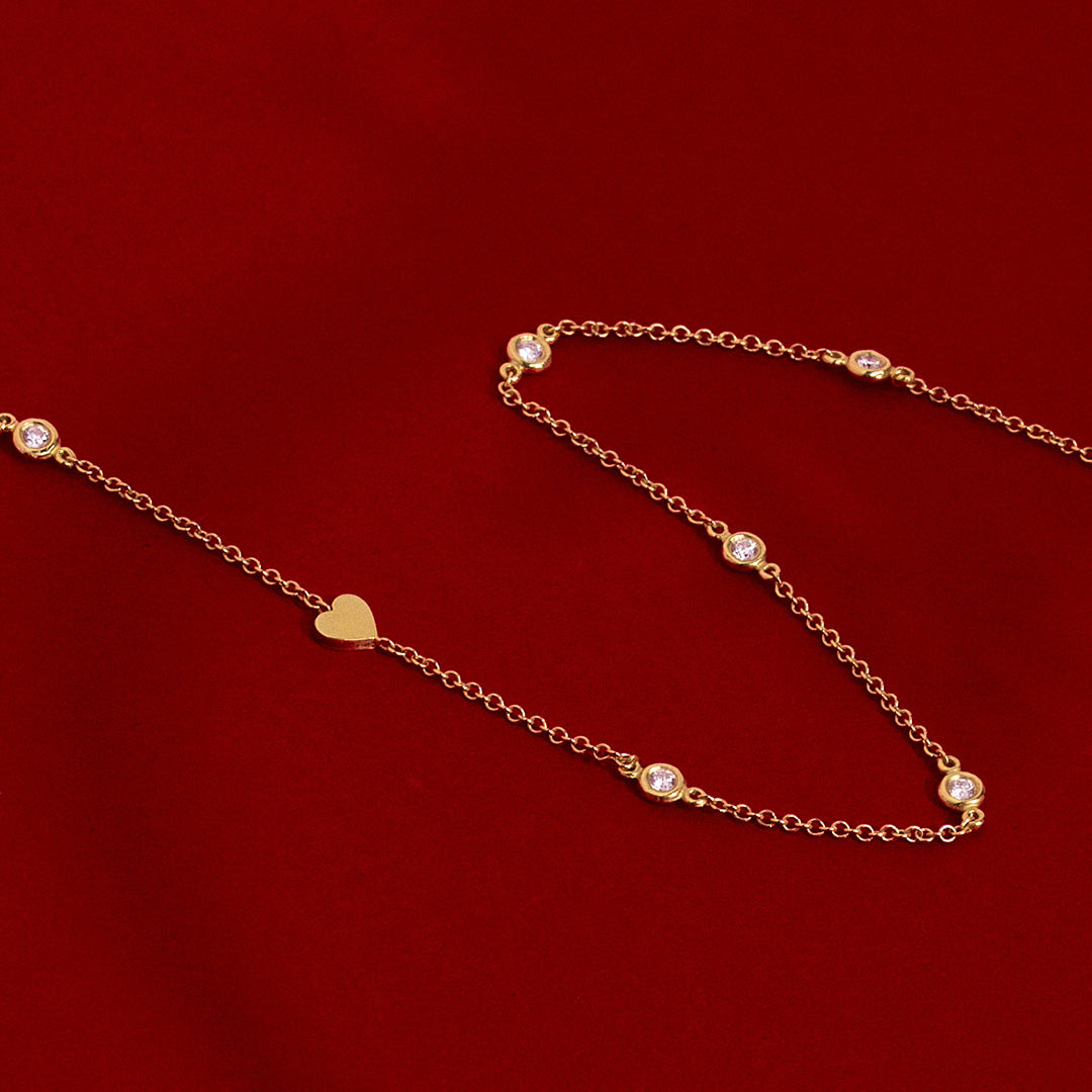 Alex Necklace With Heart Pendant and Engraving