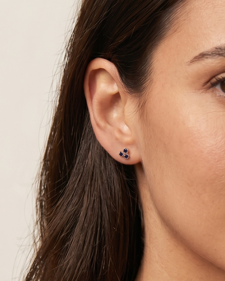 Henrietta Gold Earring Sapphire