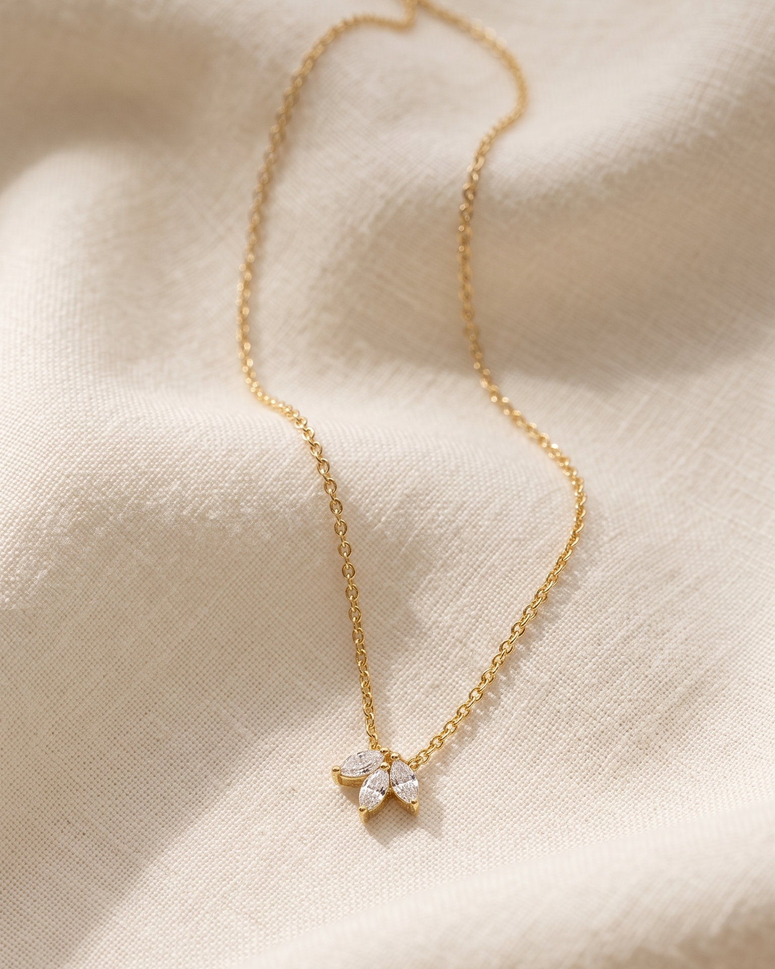 Françoise Necklace with White Diamonds