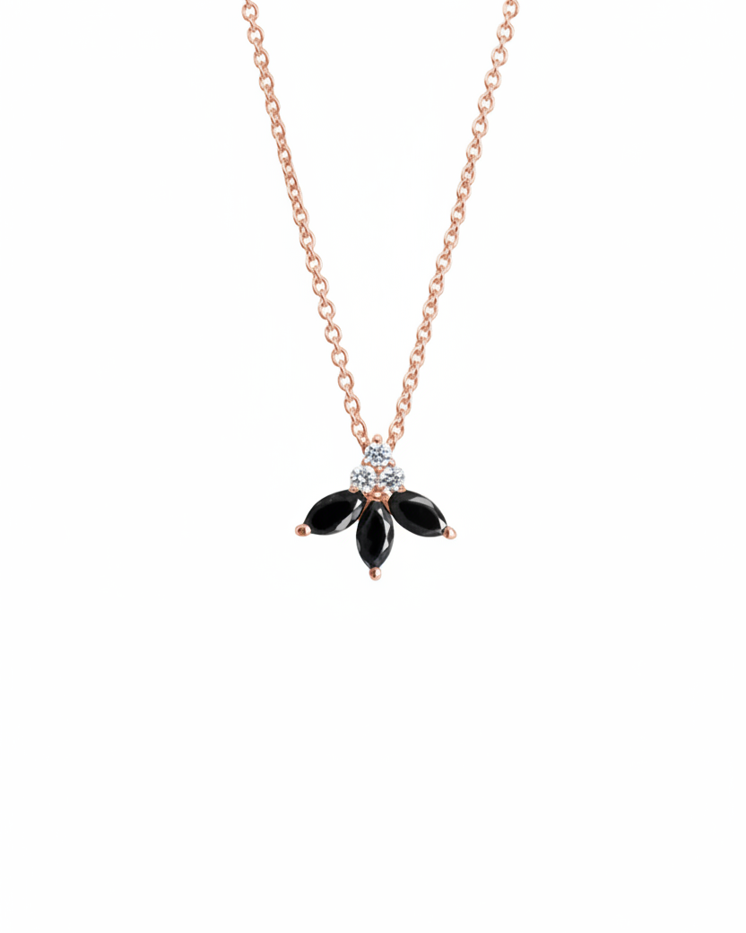 Jeanne Poisson Necklace Black Diamonds