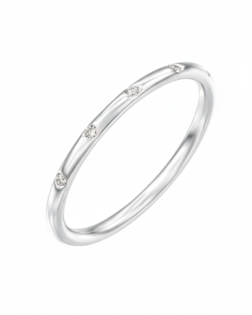 Donna Ring five White Diamonds