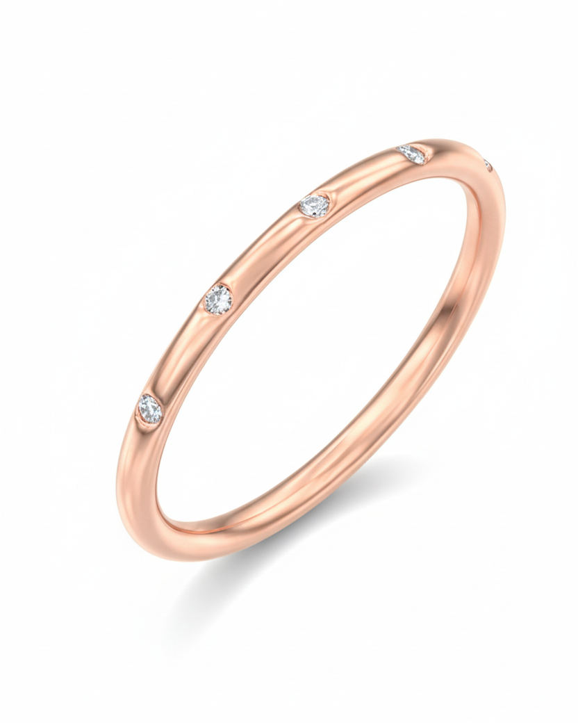 Donna Ring five White Diamonds