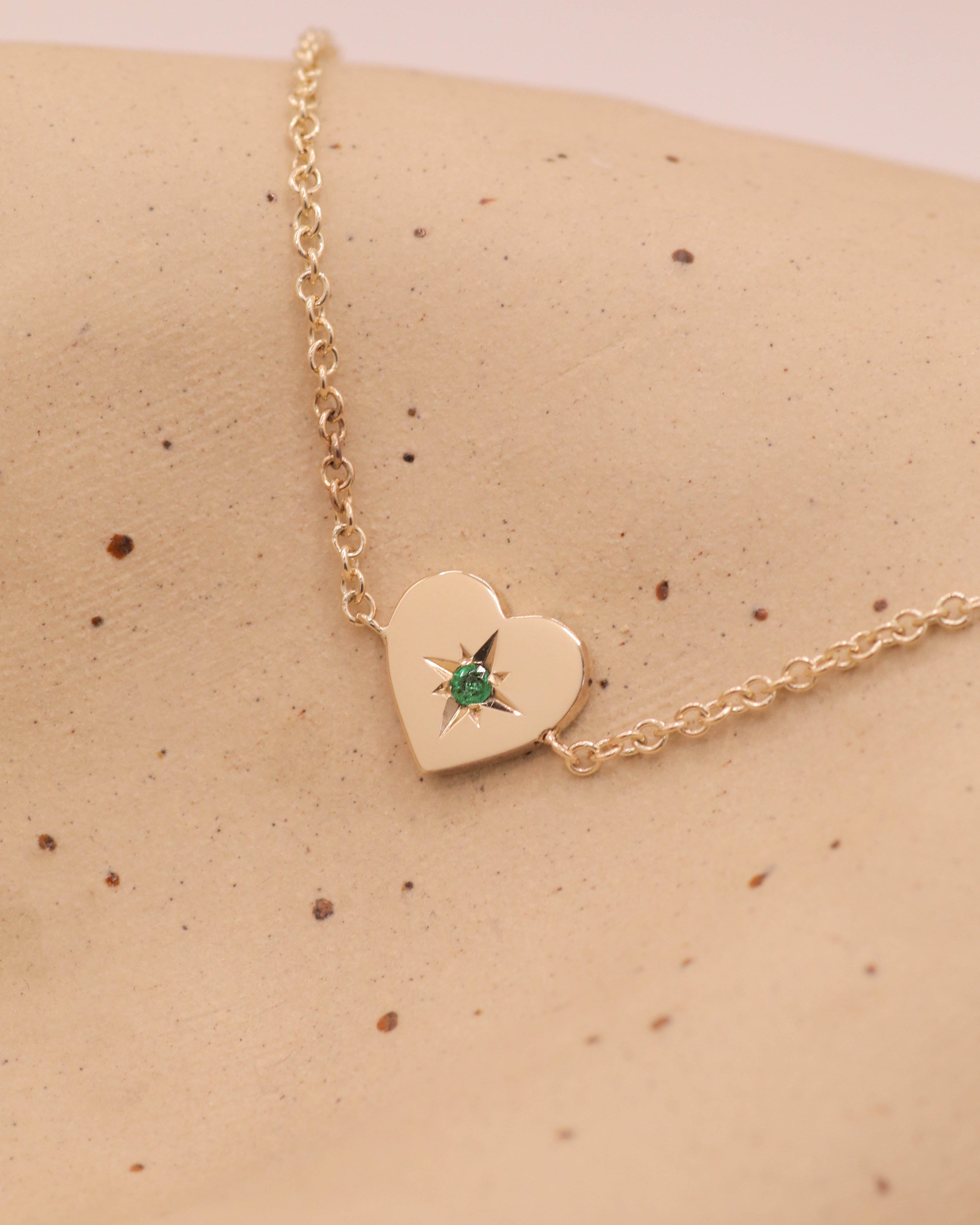 Heart Bracelet Emerald
