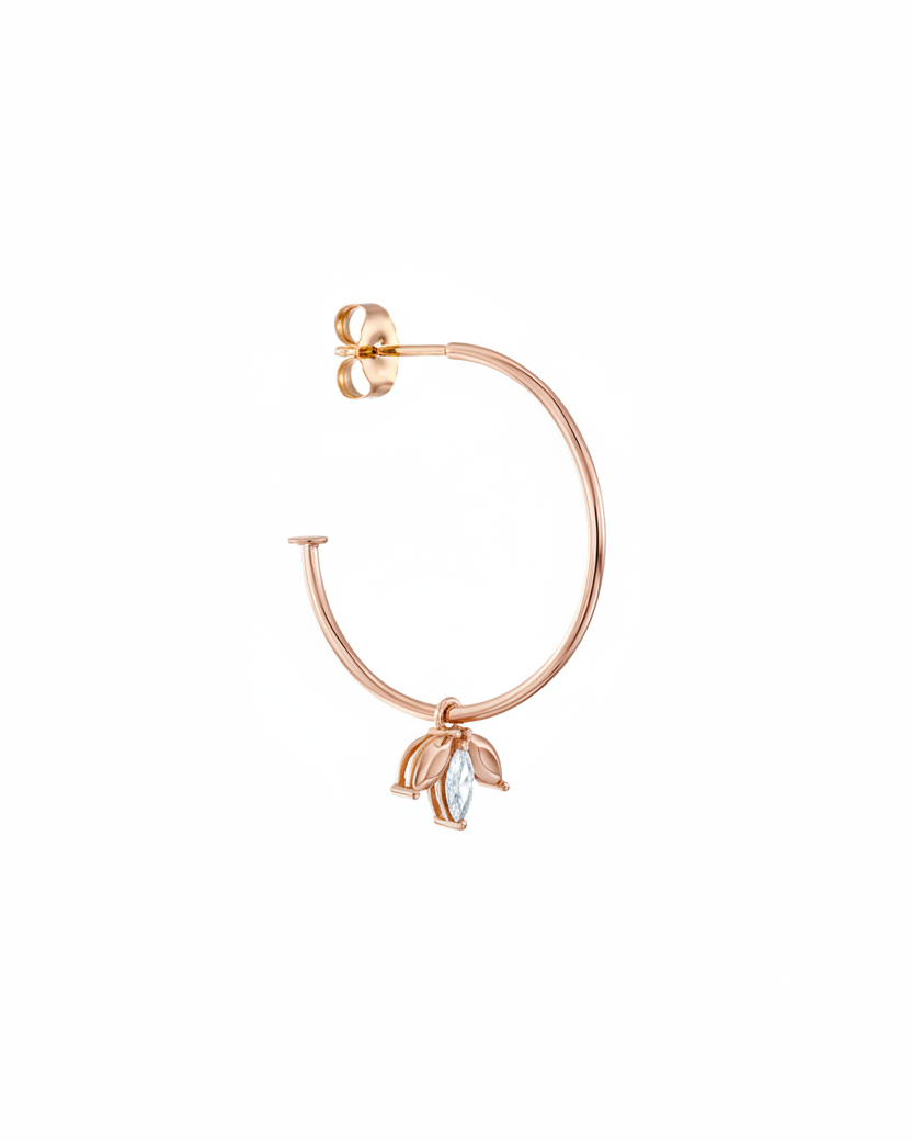 Du Barry Hoop Earring White Diamonds