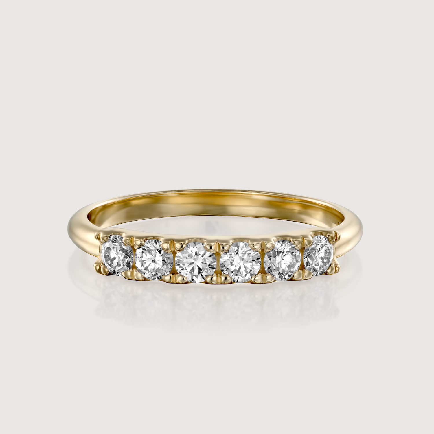 Medium Candy Gold Ring White Diamonds