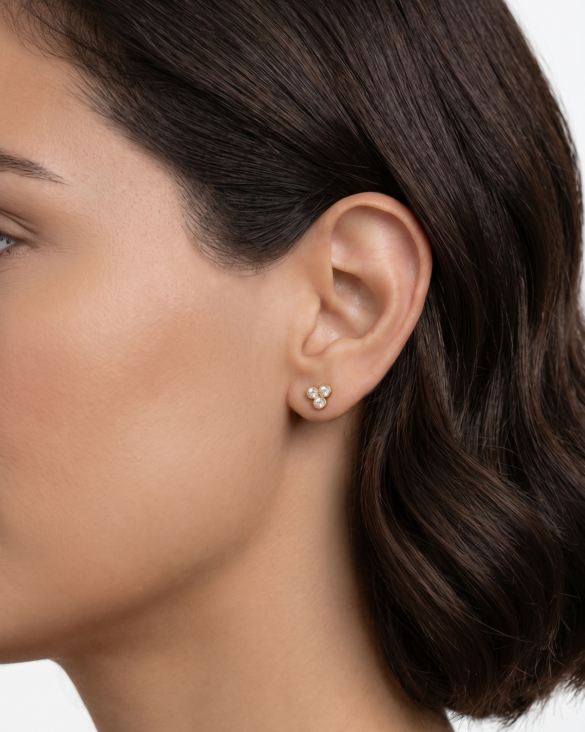 Henrietta Gold Earring White Diamonds