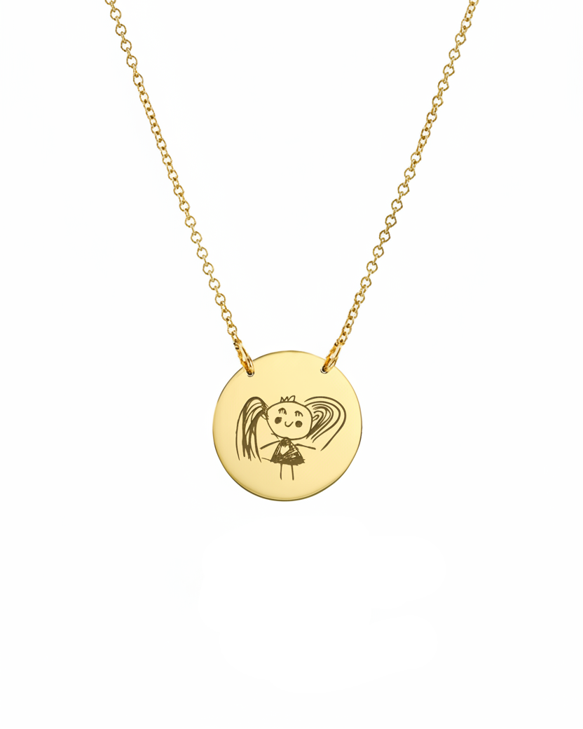 Chiara Gold Necklace - Drawing