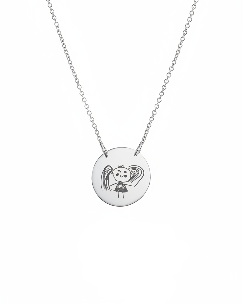 Chiara Gold Necklace - Drawing