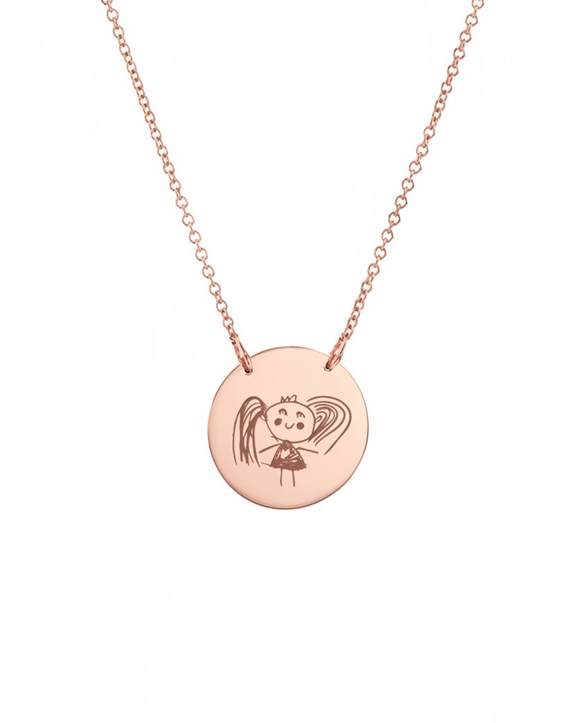 Chiara Gold Necklace - Drawing