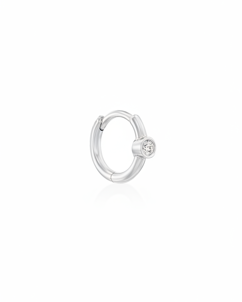 Alexis mini Hoop Gold Earring Diamond