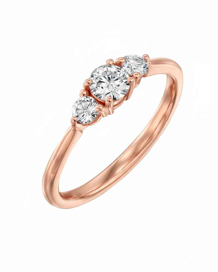 Audrey Gold Ring 4mm Diamond