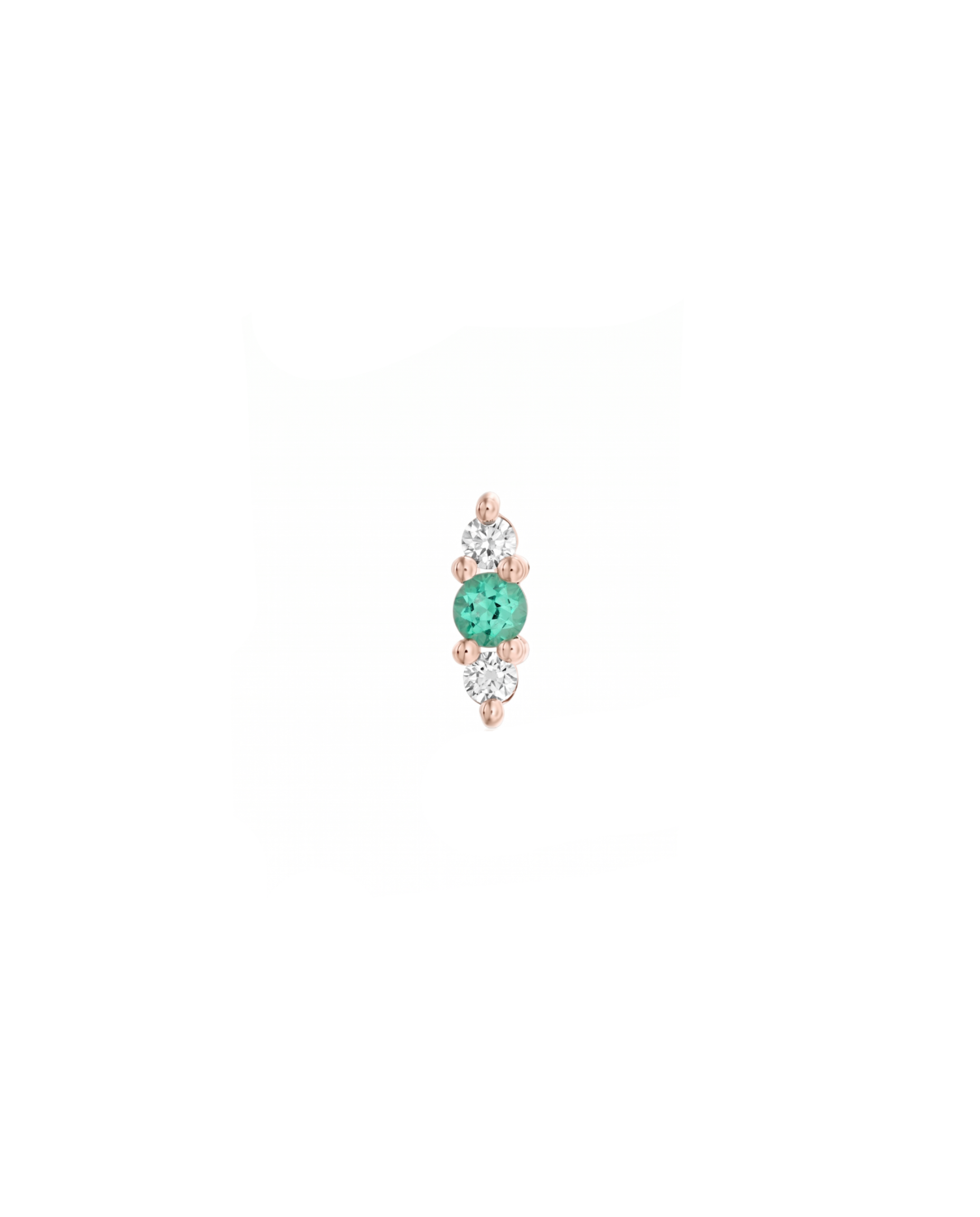 Audrey Earring Emerald and diamonds