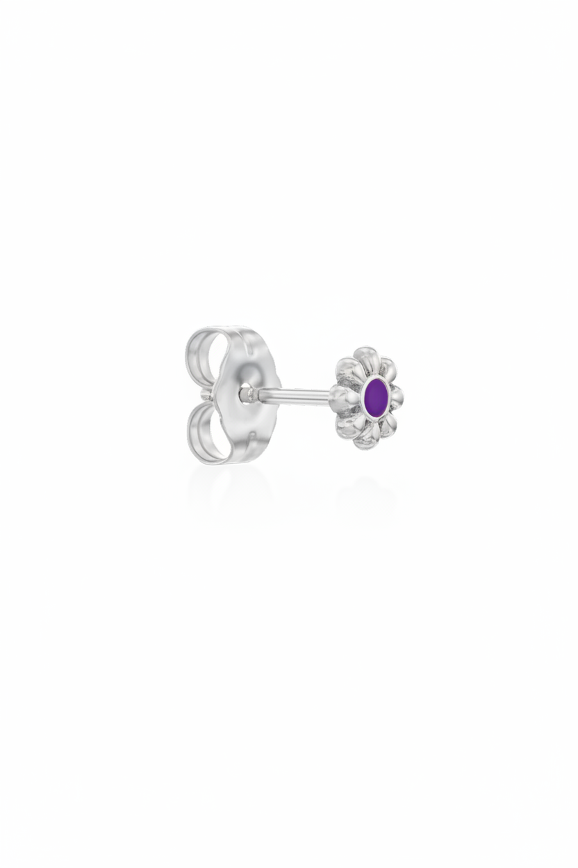 Gold daisy flower earring