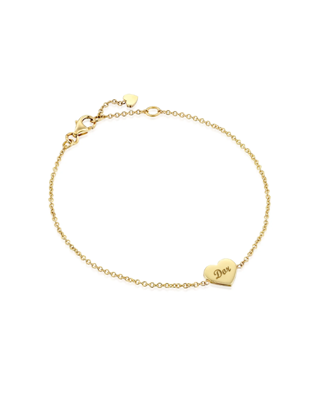 Heart Bracelet with Engraving