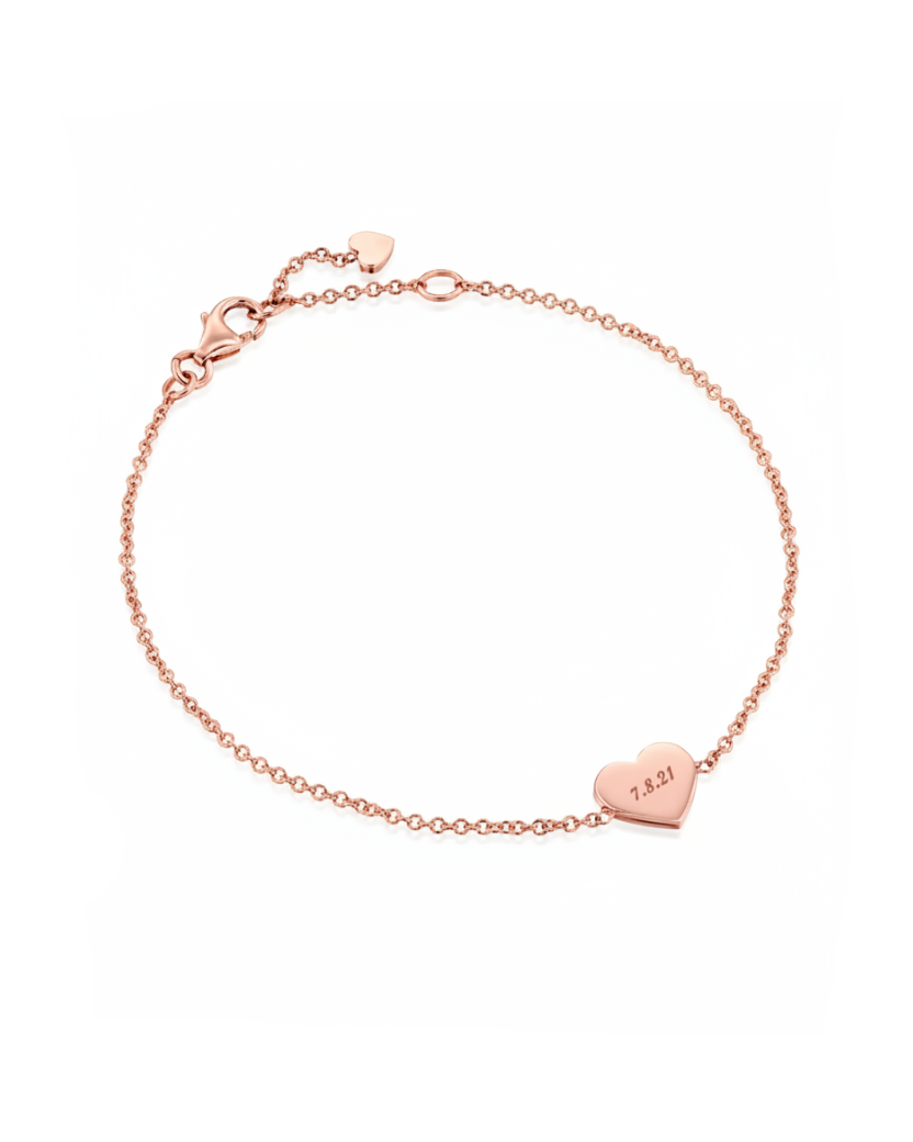 Heart Bracelet with Engraving