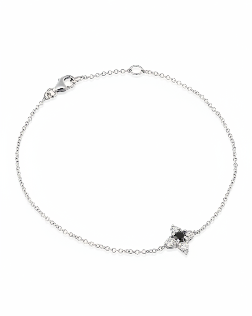 Natalia Gold Bracelet Black & White Diamonds