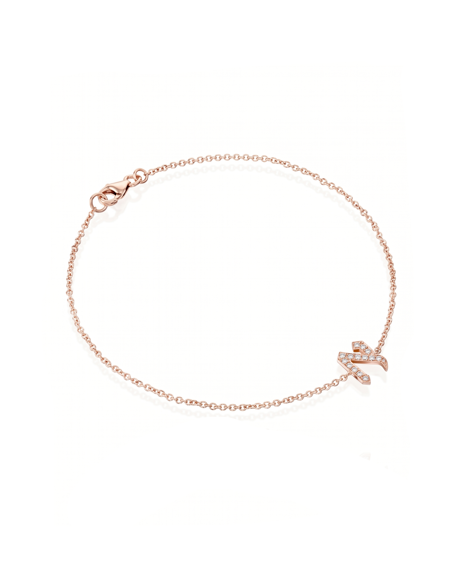 Hebrew Letter Diamonds Bracelet
