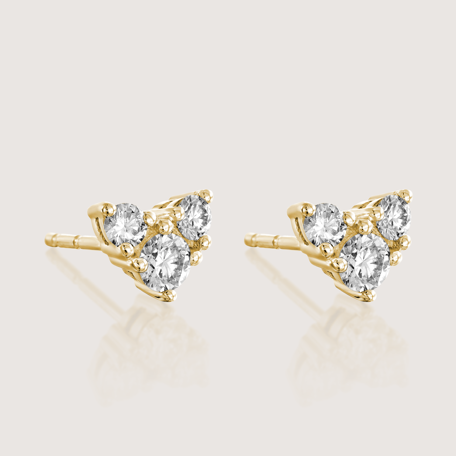 Tatiana Gold Earring White Diamonds