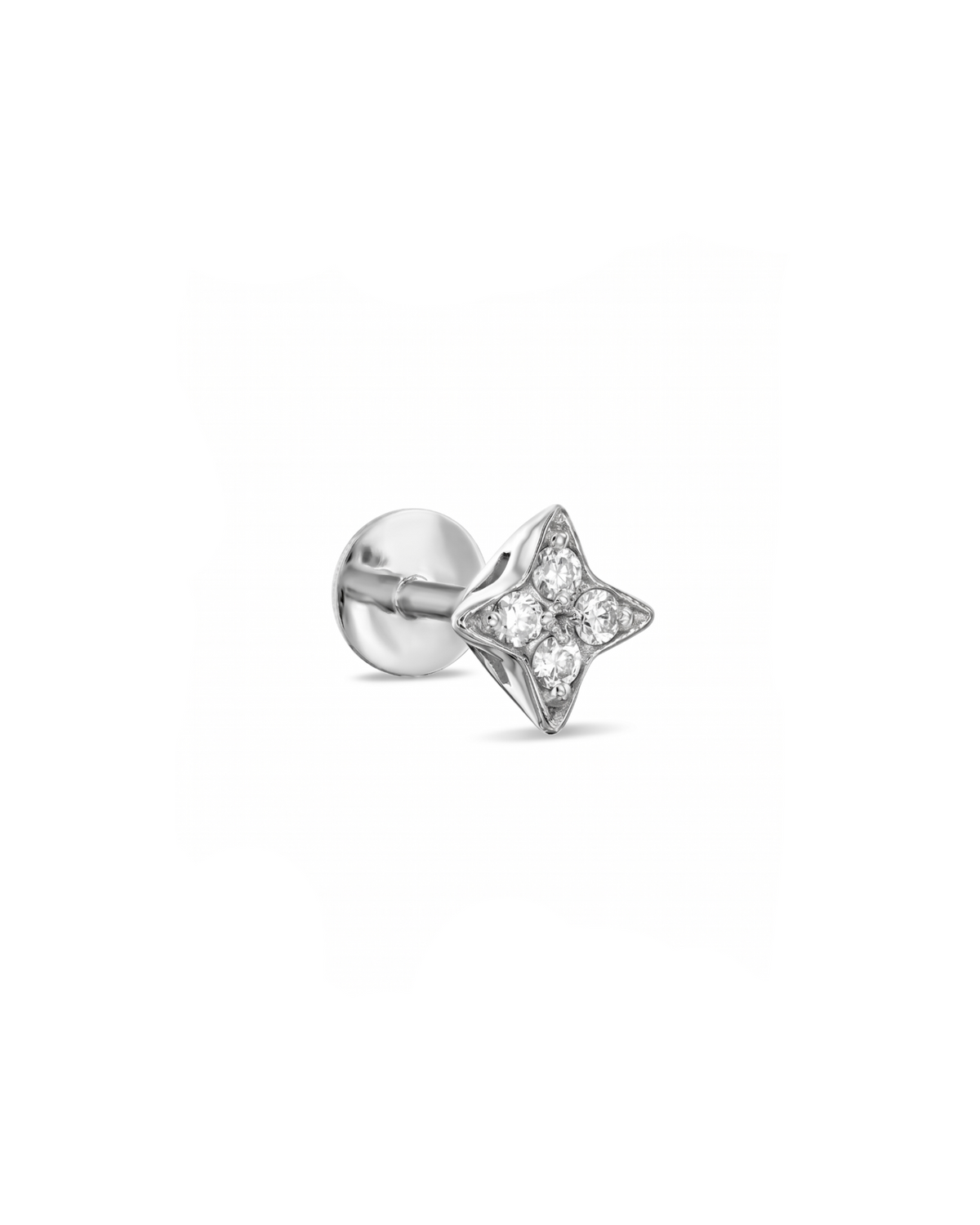 Venus Piercing Gold Earring White Diamonds