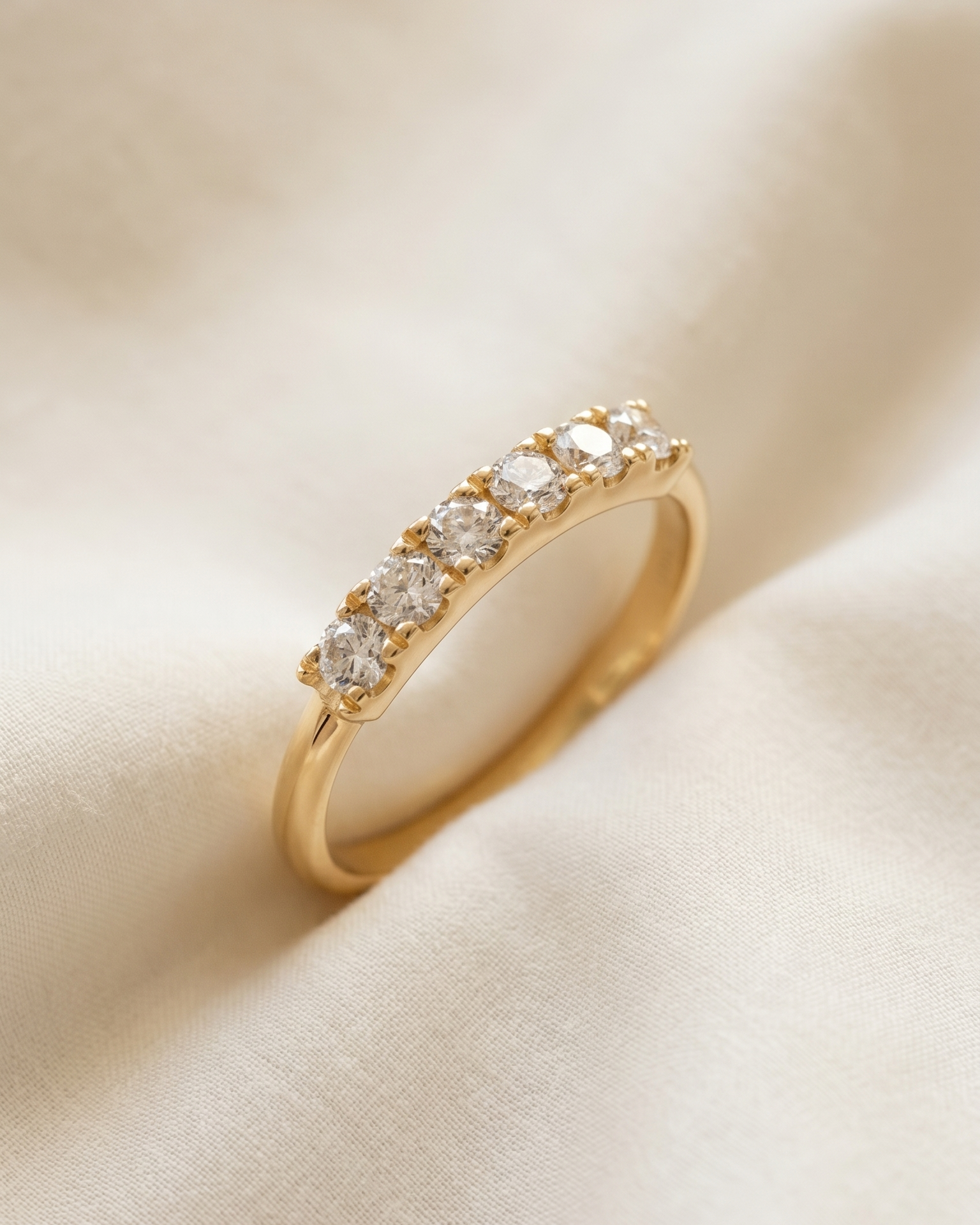 Medium Candy Gold Ring White Diamonds