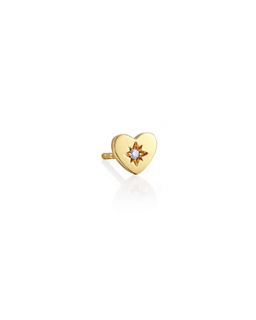 Sofia Heart Earring with Diamond